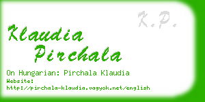 klaudia pirchala business card